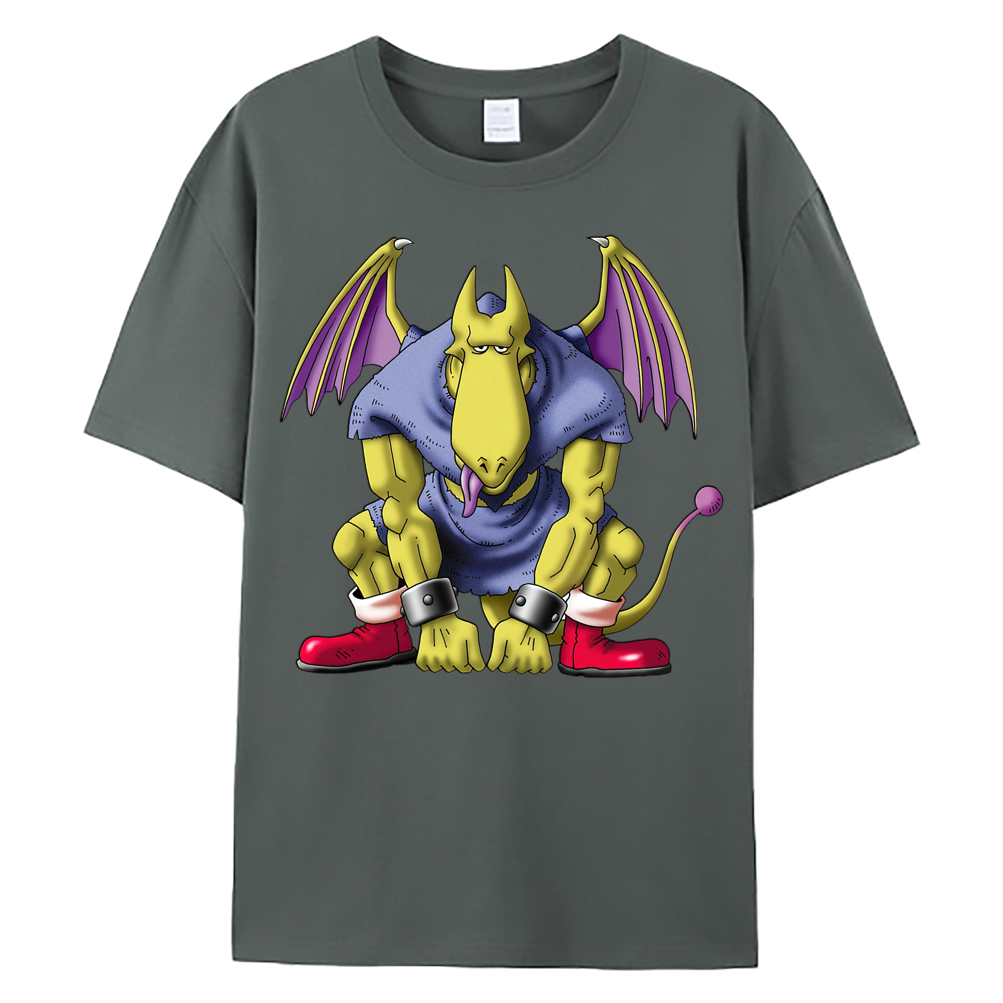 （画像用） ドラゴンクエスト Doragon Kuesuto Dragon Quest 綿100％ メンズ半袖Tシャツ｜肌触りやわらか＆通気性